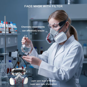 Aconite reusable half-face mask suitable for painting, welding, and sanding.