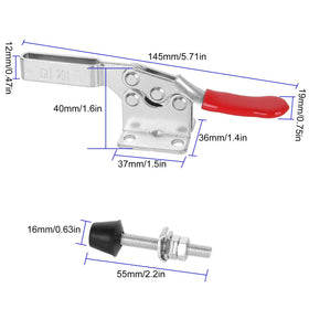 AConnet hold-down clamp in action enables repeatable, secure clamping.