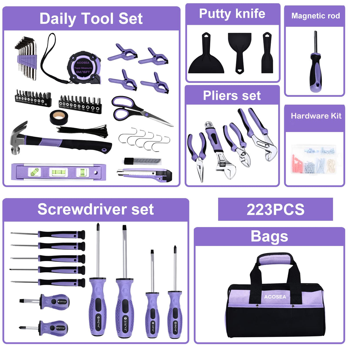 ACOSEA hand tools in drop-forged steel offering durability for home maintenance and DIY projects