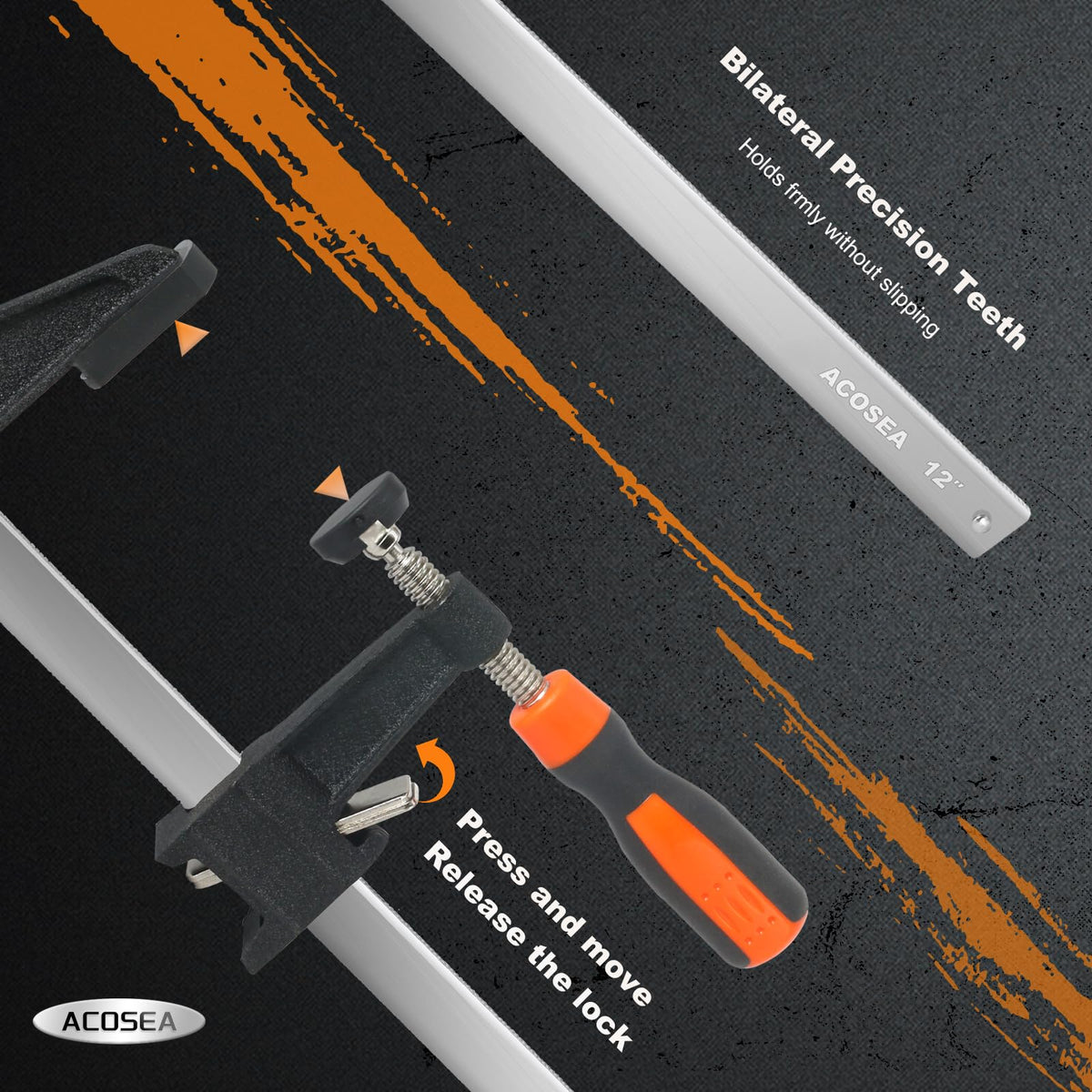 ACOSEA ergonomic rubber handles provide comfortable, slip-free tightening.