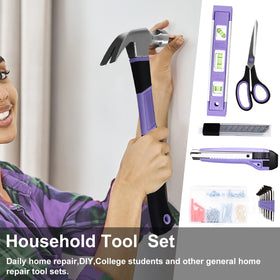ACOSEA tools neatly organized in a sturdy purple bag for home use