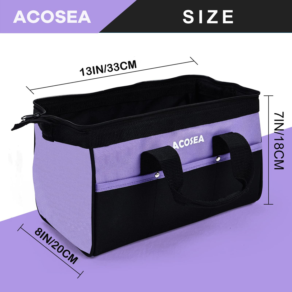 ACOSEA Purple Tool Bag bottom legs protect against ground contact and wear