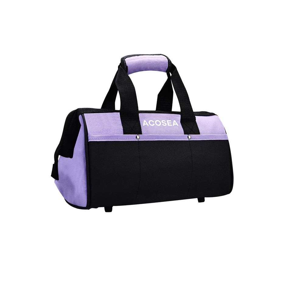 ACOSEA Purple Tool Bag front view with wide mouth for quick access
