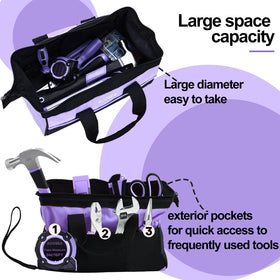 ACOSEA Purple Tool Bag padded-handle offers comfortable carrying during jobs