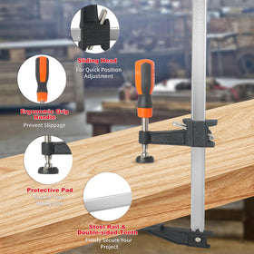 ACOSEA throat depth 2.5 inches protects delicate edges during clamping.