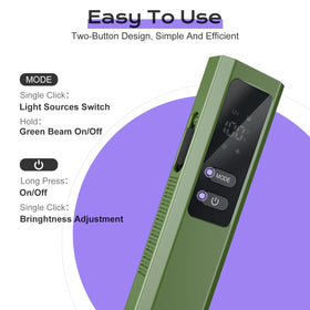 Acoszero EDC Flashlight UV light ready for surface inspection.