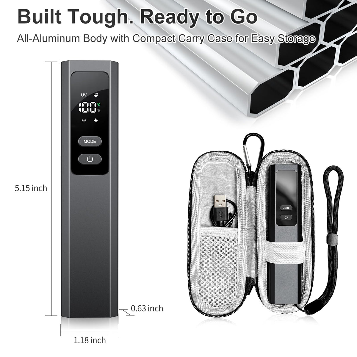 Acoszero EDC Flat Flashlight magnetic bottom base for versatile mounting.