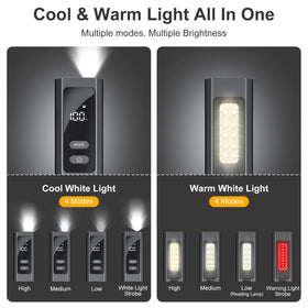 Acoszero EDC Flat Flashlight warm side light for comfortable task illumination.