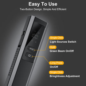 Acoszero EDC Flat Flashlight UV light for material detection and verification.