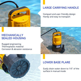 Acquaer 1HP sump pump mechanical seal prevents leaks for longevity