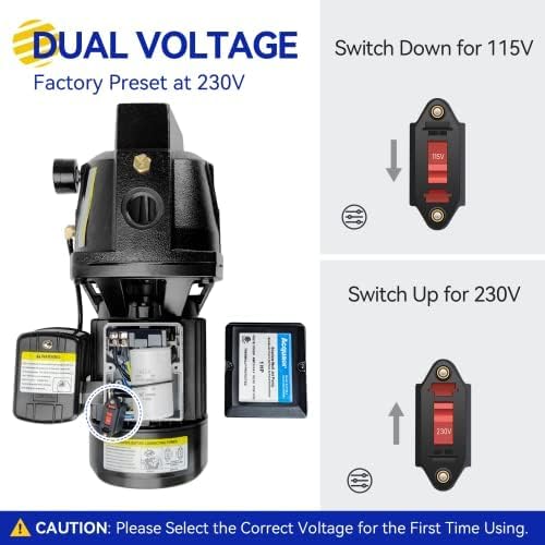 Acquaer automatic pressure switch enabling consistent household pressure