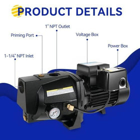 Acquaer dual-voltage motor supports 115V or 230V for flexible installation