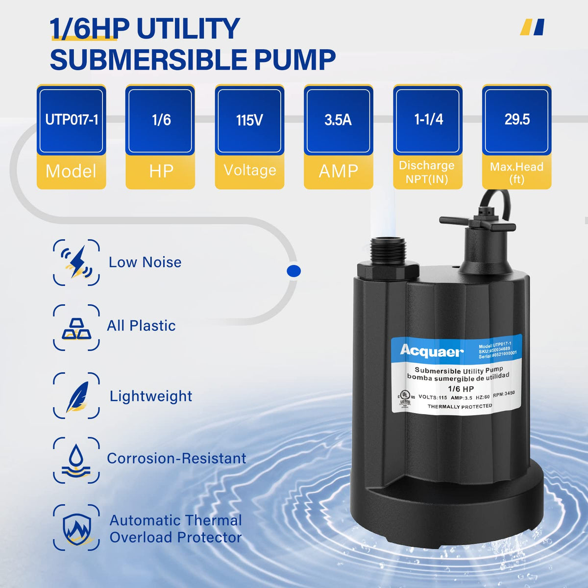 Acquaer 1760 GPH performance in real-world draining scenarios.