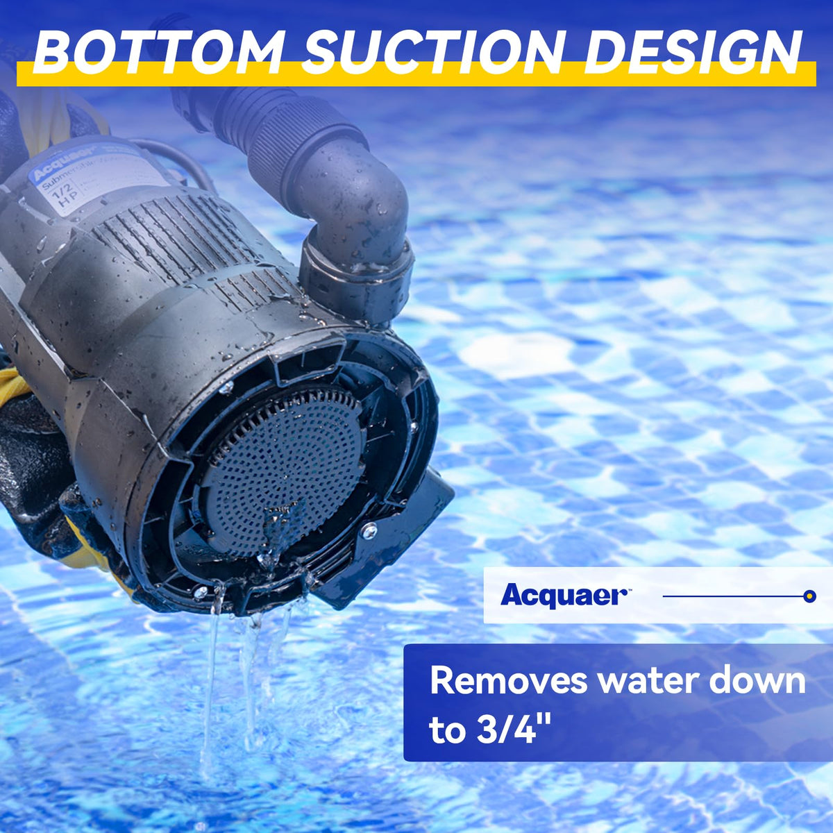 19-foot power cord allows placement away from the water source.