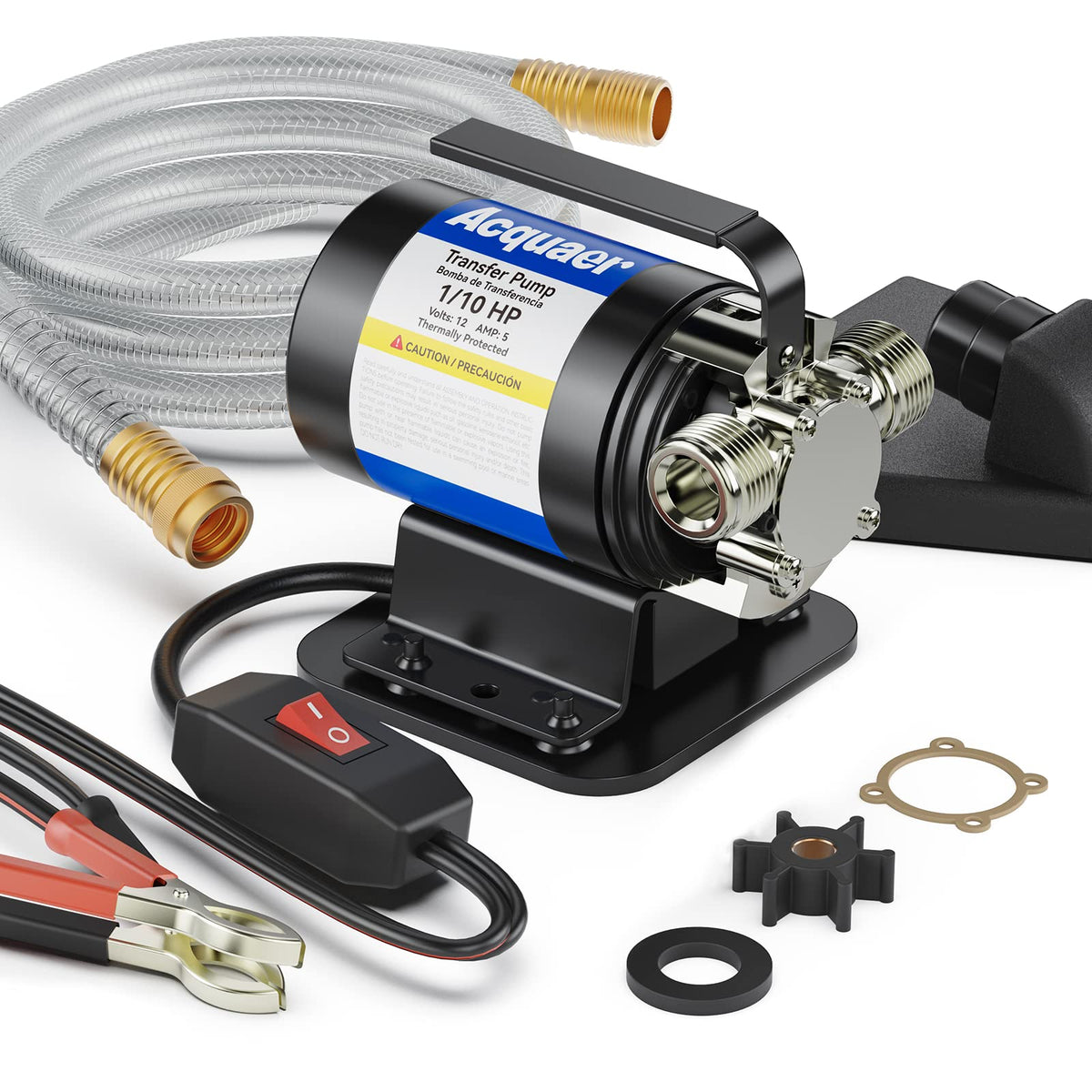 Acquaer water transfer pump compact head for fast water movement