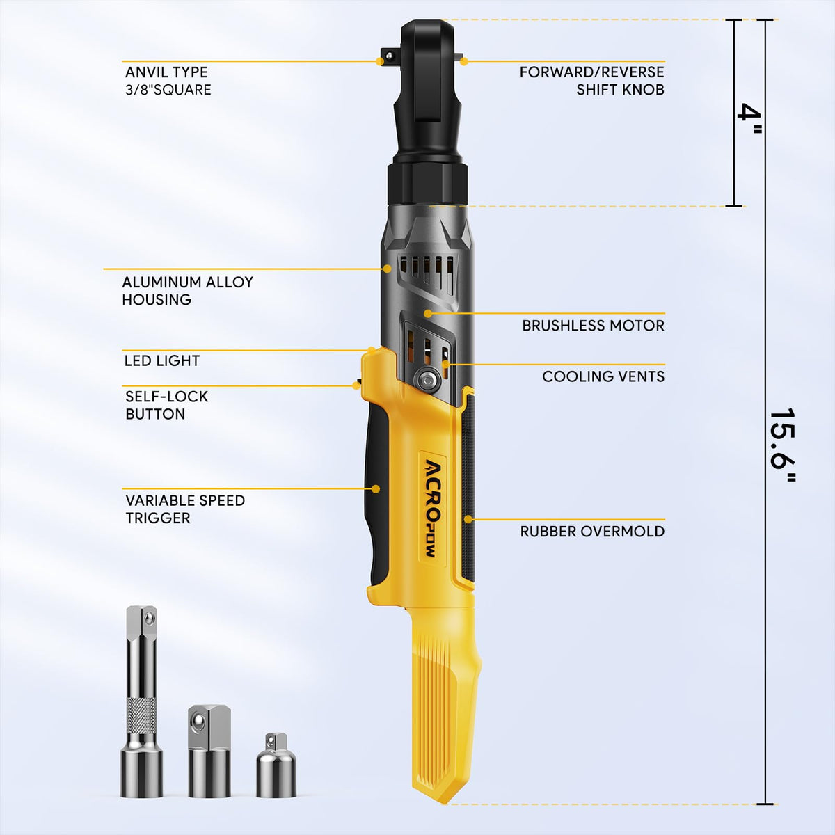 ACROPOW demonstrates DEWALT battery compatibility for flexible power options.
