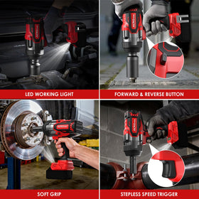 ACROPOW ergonomic anti-slip handle reduces user fatigue in long jobs.