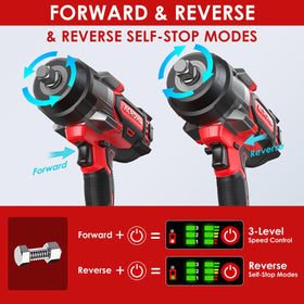 ACROPOW LED work light brightens dark spaces for precise work.