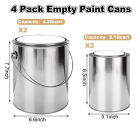 Acrux7 1gallon paint can side view, sturdy tinplate design.