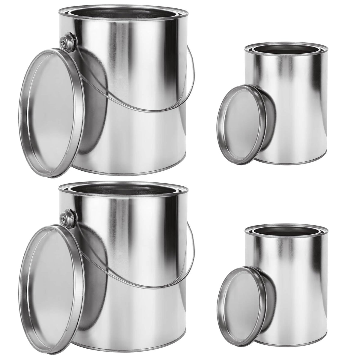 Acrux7 1gallon paint can with lid and handle, easy transport of leftover paint.