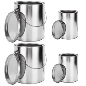 Acrux7 1gallon paint can with lid and handle, easy transport of leftover paint.