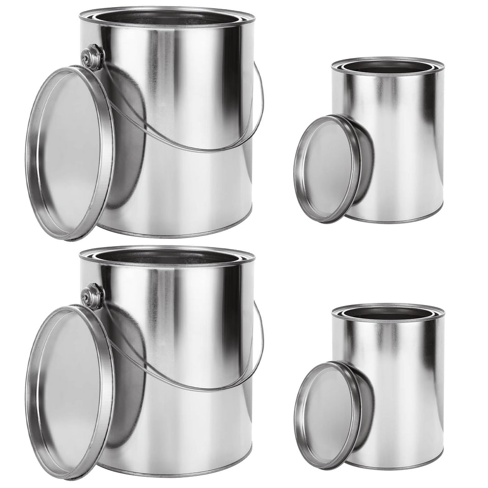 Acrux7 1gallon paint can with lid and handle, easy transport of leftover paint.