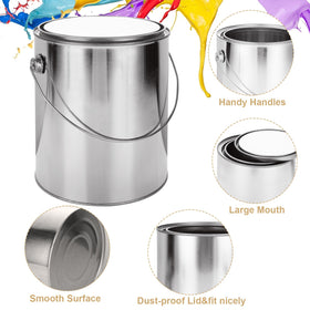 Acrux7 2quart paint can with lid, compact storage option.