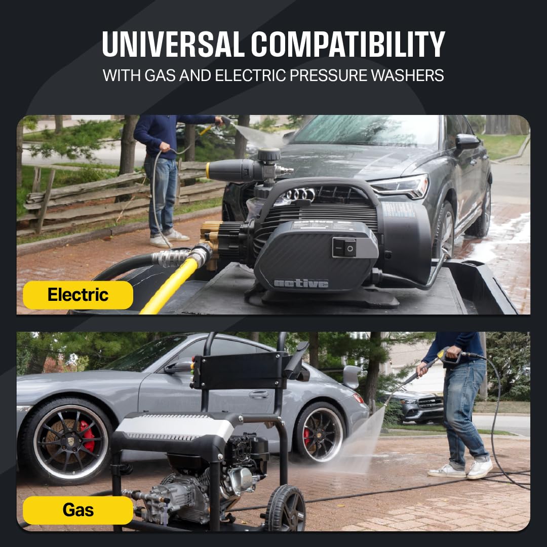 Active pressure washer hose engineered to last with stainless steel wear components