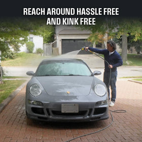 Active pressure washer hose with one year warranty provides peace of mind