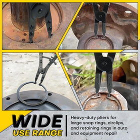Acymner 90-degree tip for hard-to-reach circlips and clearance.