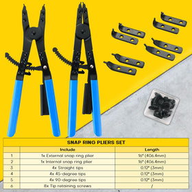 Acymner internal circlip pliers for bore-side rings with secure grip.