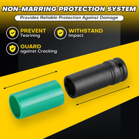 Acymner 21mm six-point socket ensures secure fit for consistent torque.