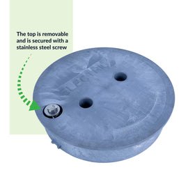Adamax 910 10-inch diameter splice box ready for ground installations