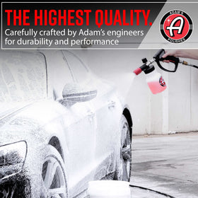 Adam's Polishes Premium Foam Cannon with pressure washer connector for versatile cleaning