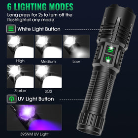 AdamStar 5000 mAh rechargeable battery powers extended use outdoors.