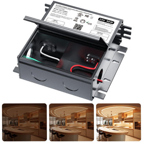 Adapter-Universe 24V dimmable driver front view for precise dimming control