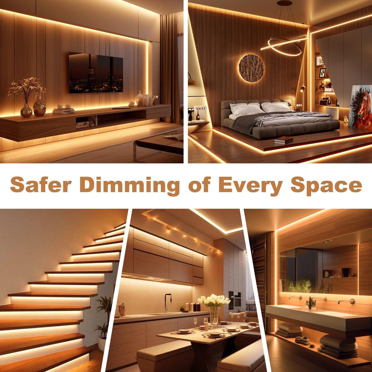 Adapter-Universe 24V LED strips powered with stable, dimmable performance.