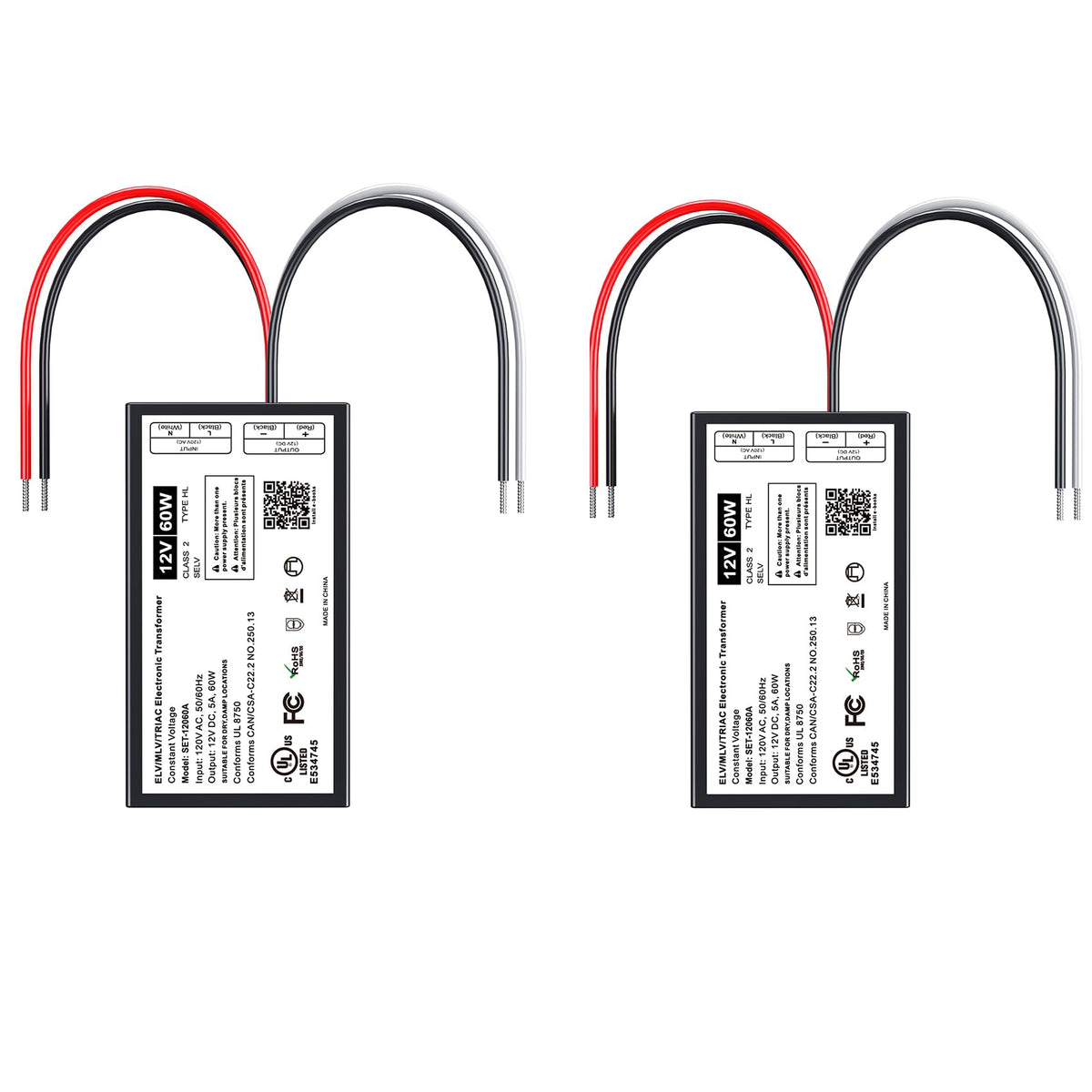 Adapter-Universe 60W 12V dimmable LED driver close up for smooth dimming