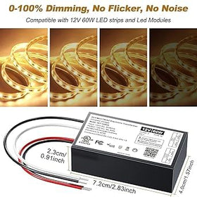 Adapter-Universe LED driver connected to a Lutron dimmer for flicker free control