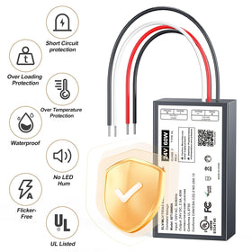 Adapter-Universe compatibility image shows Triac ELV/MLV with Lutron and Leviton switches.