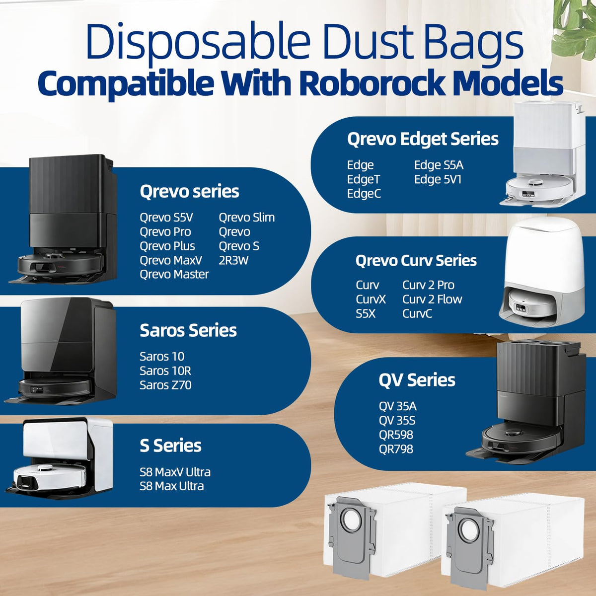 ADDFRESH 25-pack capacity image highlights 2.7L capacity for fewer bag changes.
