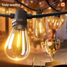 Addlon 24 Edison shatterproof bulbs provide durable, safe patio lighting