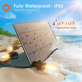 Addlon 6W solar panel powering long outdoor illumination.