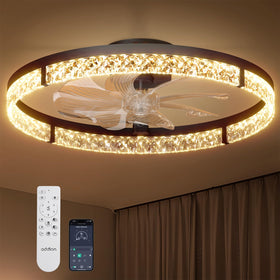 Addlon 24in ceiling fan with wide airflow coverage for larger rooms