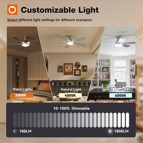 Addlon dimmable light with three color temps for any mood.