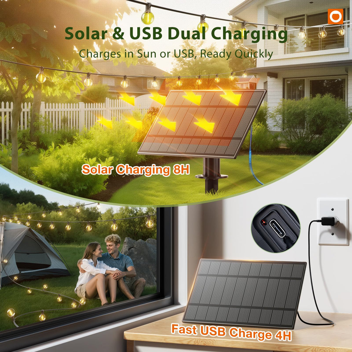 Addlon dusk-to-dawn light sensor turns on automatically for convenience.