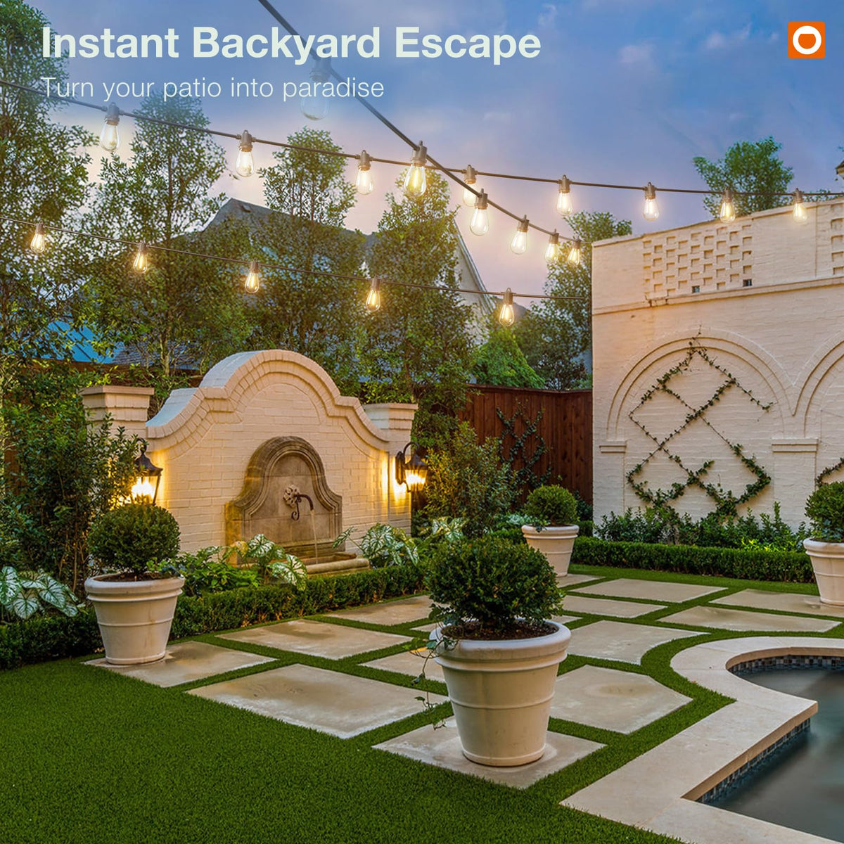 addlon easy installation outdoor lights hang, plug, and enjoy quickly.