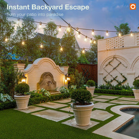 addlon easy installation outdoor lights hang, plug, and enjoy quickly.