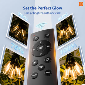 classic Edison style outdoor lighting by addlon on a porch