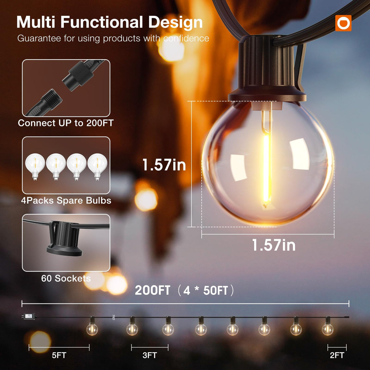 Addlon extra bulbs included enable quick replacements and continuous glow.